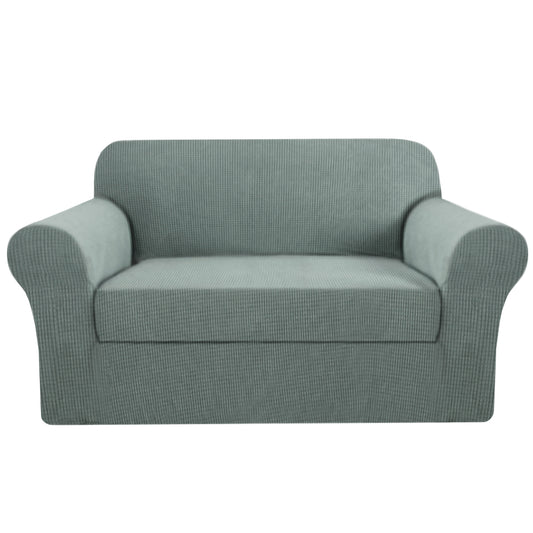 Smarcute 2 Seater 2-Piece Spandex Stretch Anti-Slip Sofa Cover