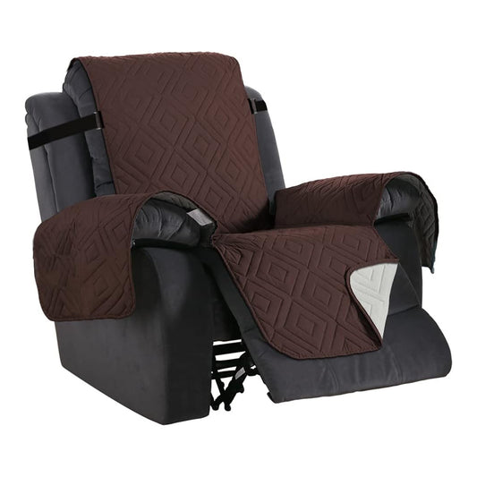 Smarcute 1 Seater Reversible Non-Slip Recliner Chair Cushion with Straps