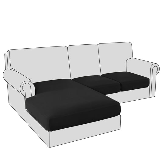 Smarcute 3 Pieces Sectional Sofa Couch L-shape Lounge Cushion Seat Cover