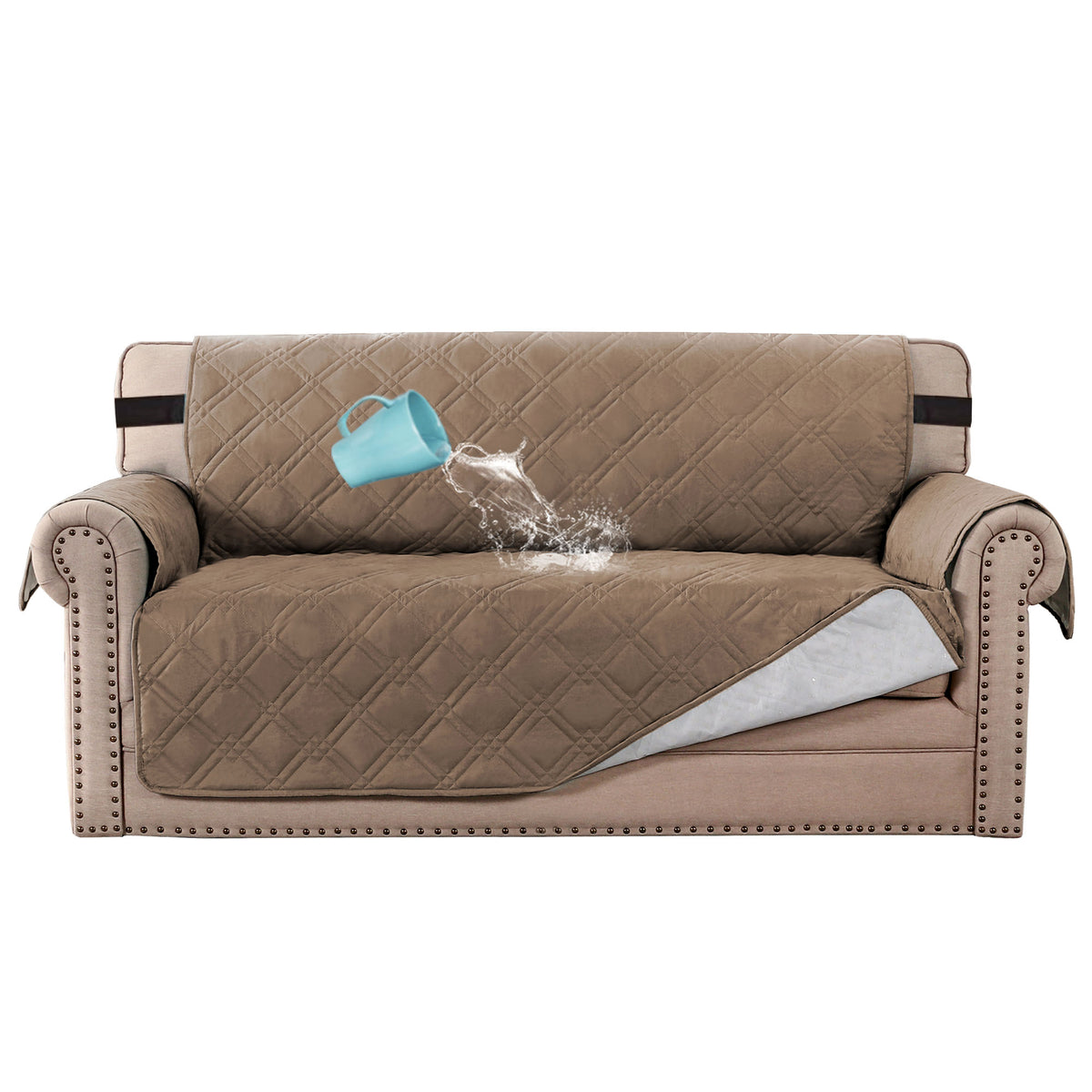 Smarcute 2 Seater Waterproof Sofa Cover Couch Cushion Furniture Protector