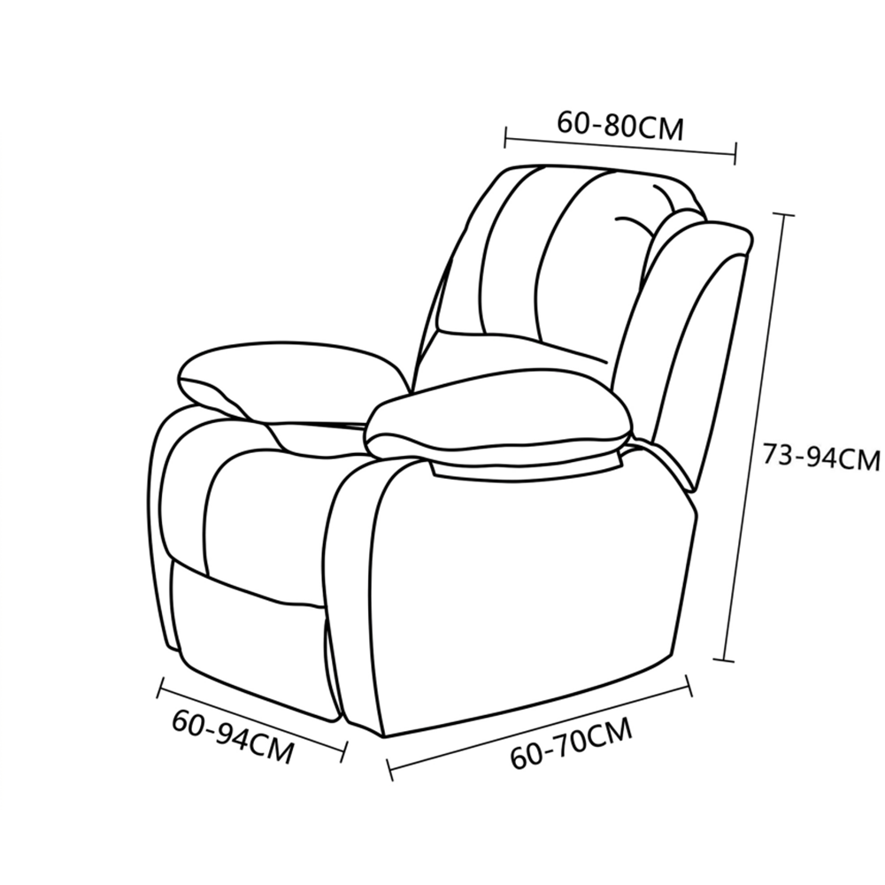 Smarcute Suede Recliner Chair Cover Stretch Thick Sofa Slipcover