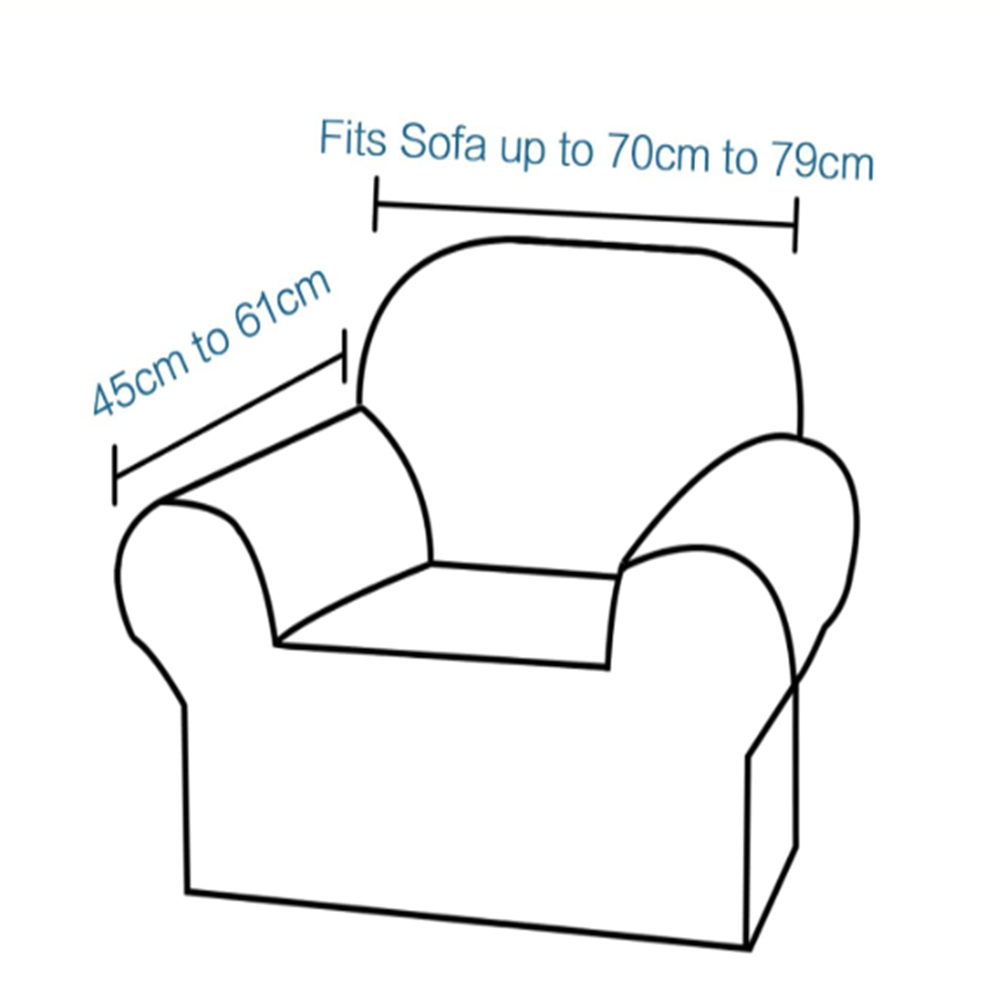 Smarcute 1 Seater Stretch Suede Soft Luxurious Fabric Sofa Cover