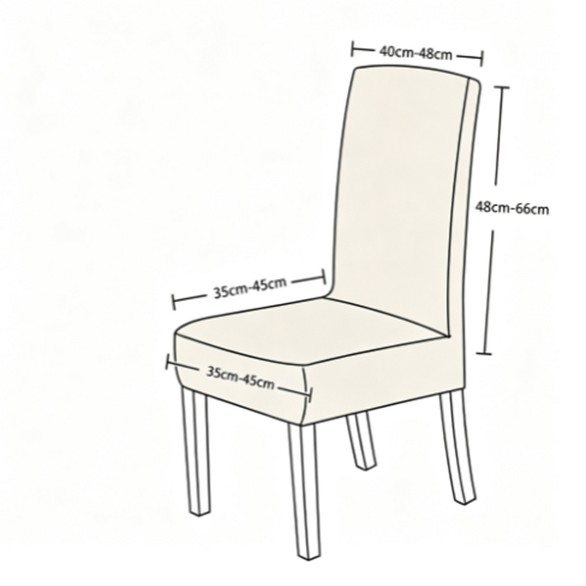 Smarcute Jacquard Stretch Removable Dining Chair Cover Set of 2