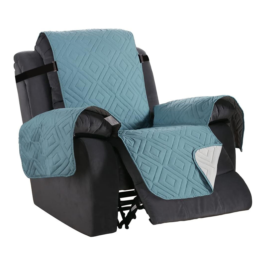 Smarcute 1 Seater Reversible Non-Slip Recliner Chair Cushion with Straps