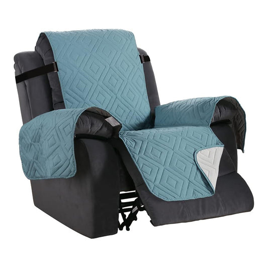 Smarcute 1 Seater Reversible Non-Slip Recliner Chair Cushion with Straps