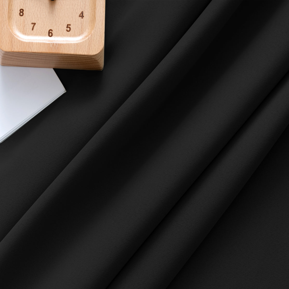 Smarcute Blockout Back Tab Solid Curtain - 2X 132x160cm