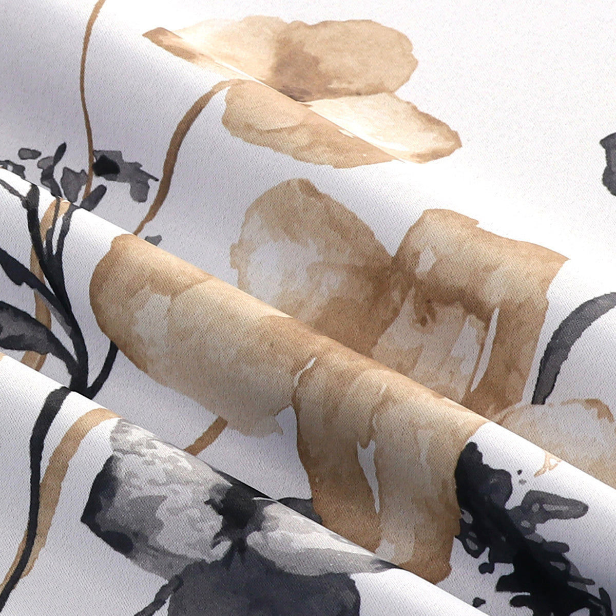 Smarcute Blockout Cattleya Floral Grommet Curtain - 2X 132x160cm