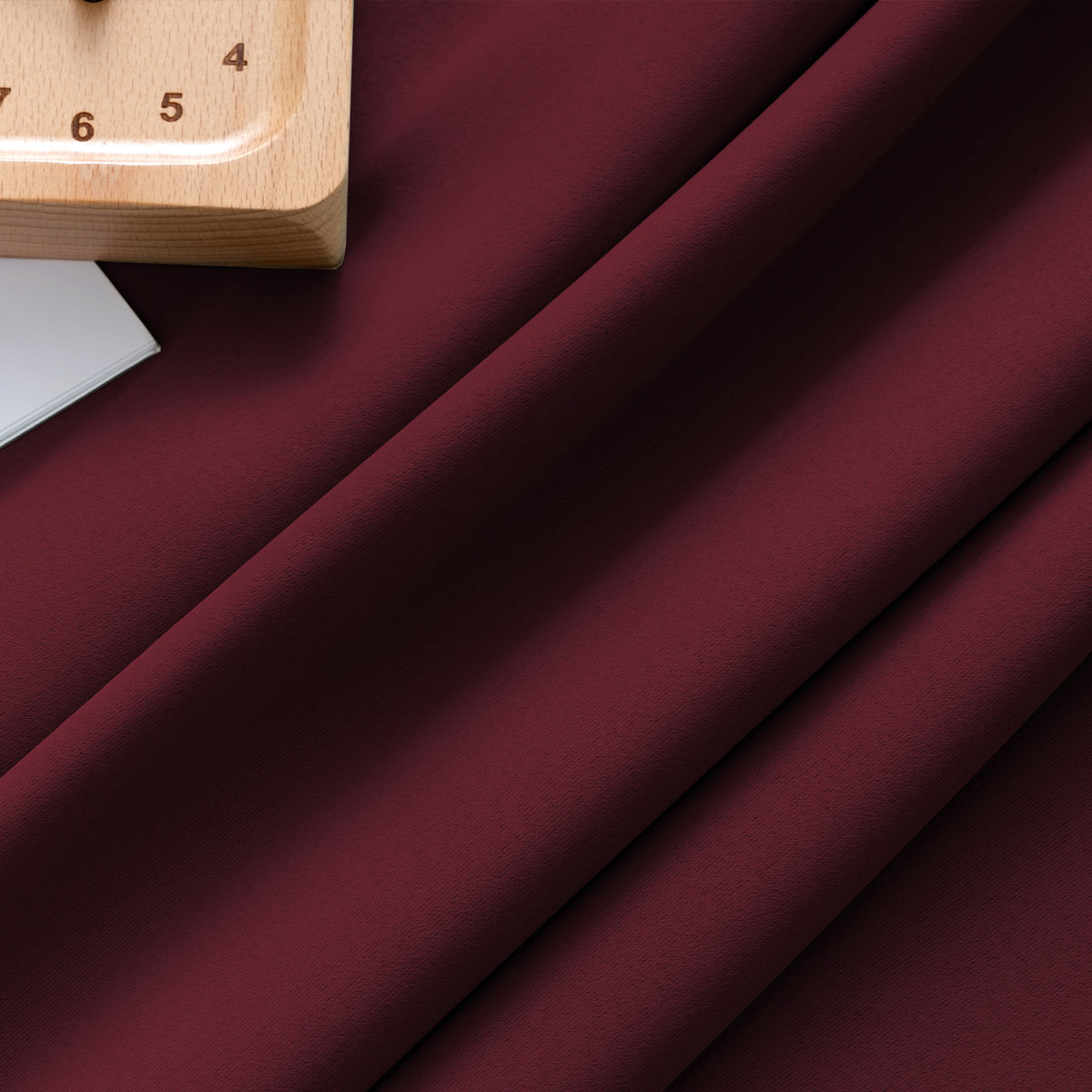 Smarcute Blockout Back Tab Solid Curtain - 2X 132x160cm