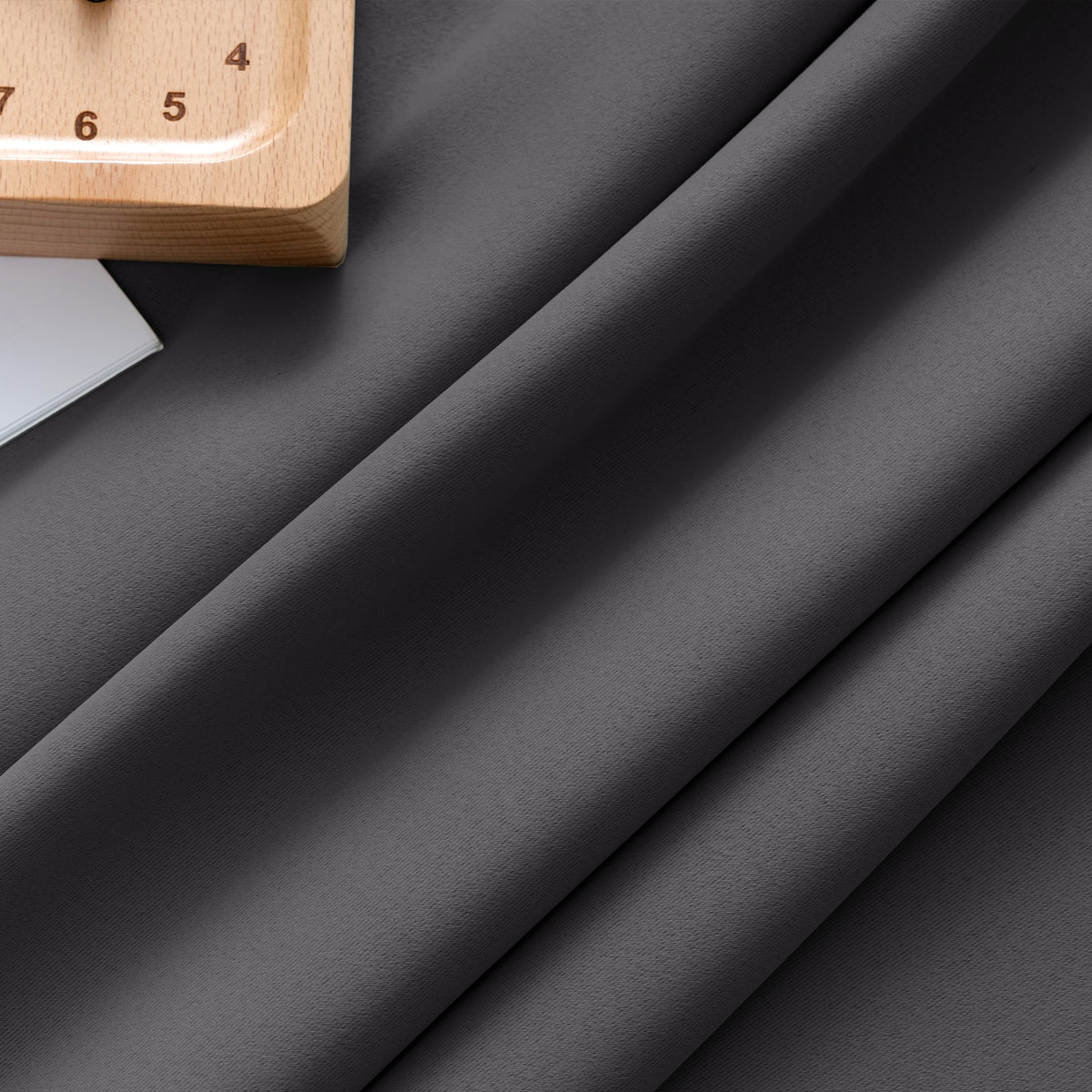 Smarcute Blockout Back Tab Solid Curtain - 2X 132x160cm