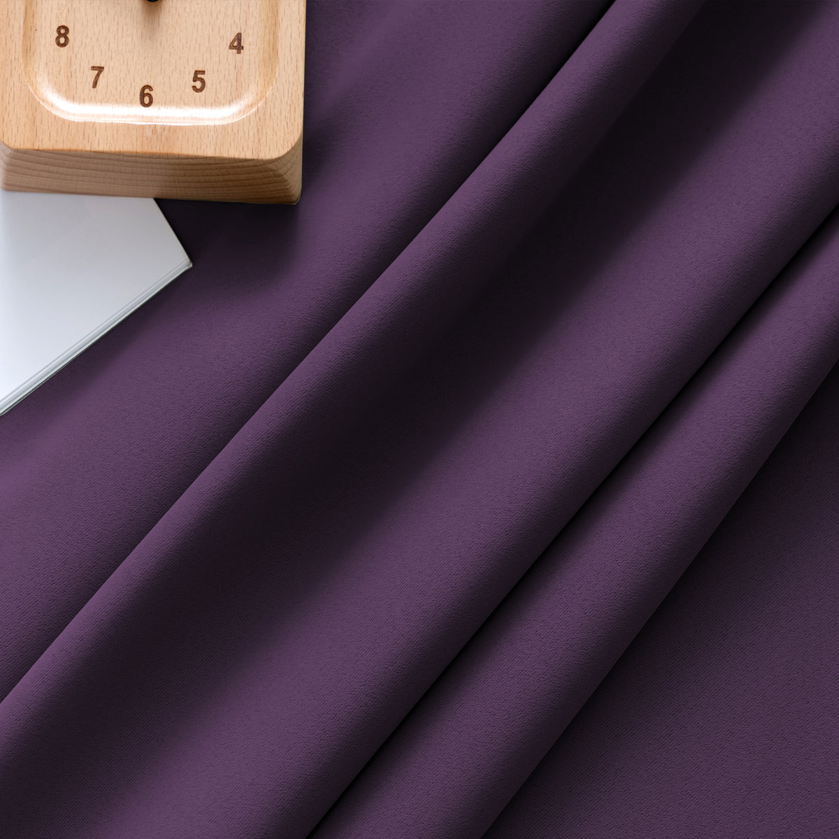 Smarcute Blockout Back Tab Solid Curtain - 2X 132x160cm