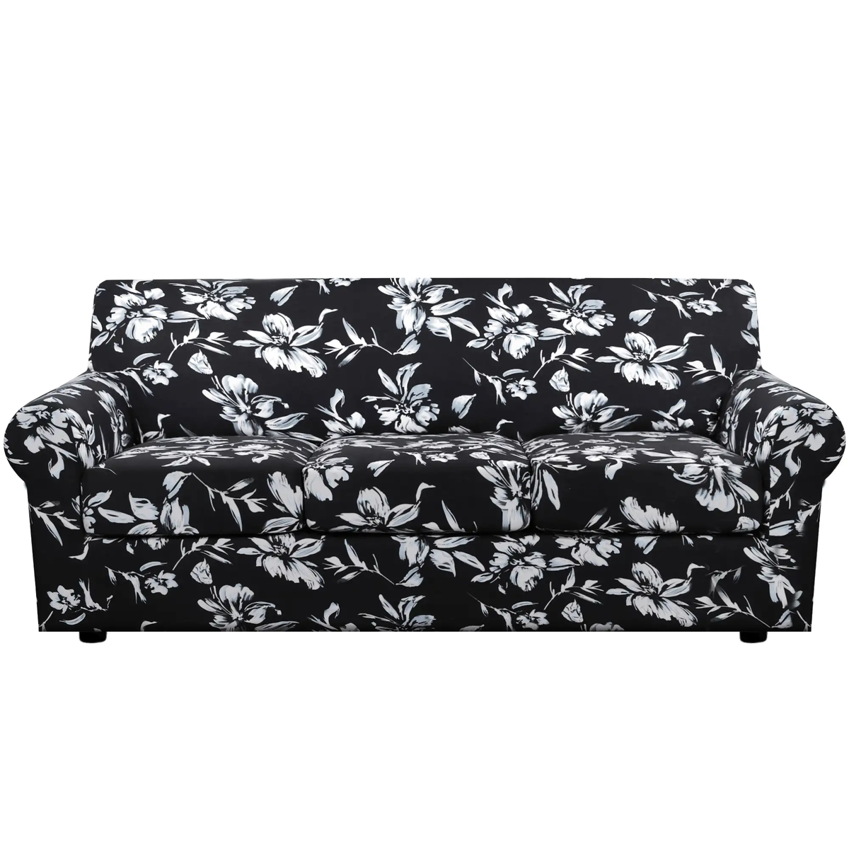 Smarcute 3 Seater Stretch Floral Pattern 4 Pieces Seperated Sofa Covers