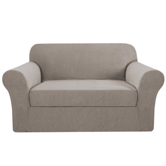 Smarcute 2 Seater 2-Piece Spandex Stretch Anti-Slip Sofa Cover