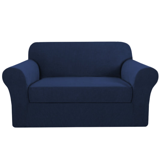 Smarcute 2 Seater 2-Piece Spandex Stretch Anti-Slip Sofa Cover