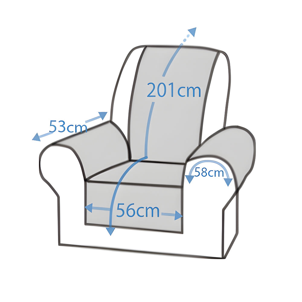 Smarcute 1 Seater Reversible Non-Slip Recliner Chair Cushion with Straps