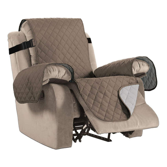 Smarcute 1 Seater Quilted Reversible Recliner Chair Cushion with Straps