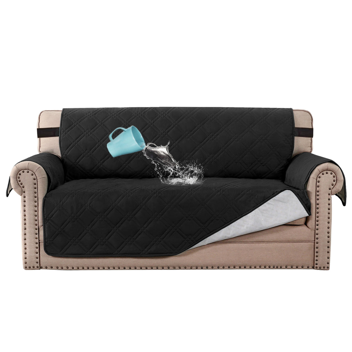 Smarcute 2 Seater Waterproof Sofa Cover Couch Cushion Furniture Protector