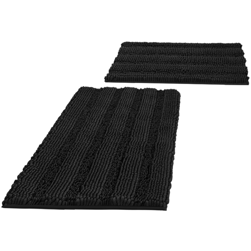 Smarcute Chenille Non-slip Bath Mat 2 Piece - 50x81cm & 43x61cm