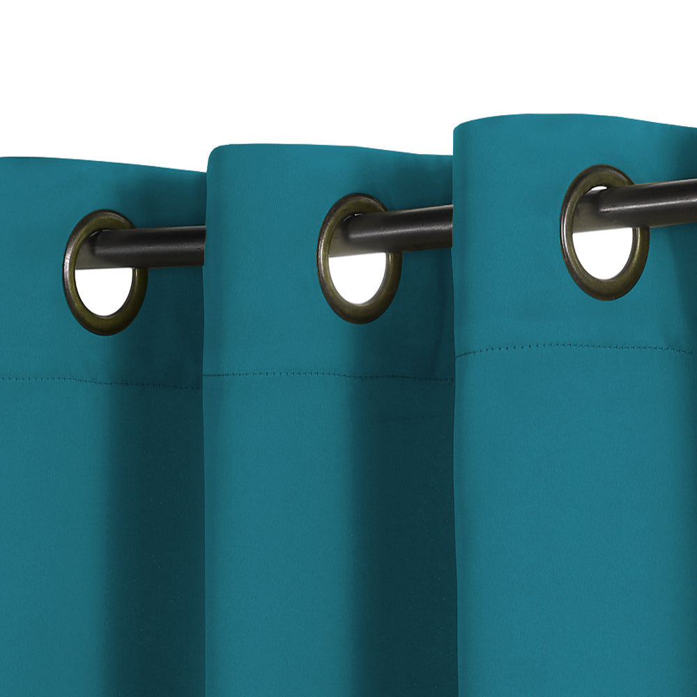 Smarcute Blockout Grommet Solid Curtain - 2X 132x160cm