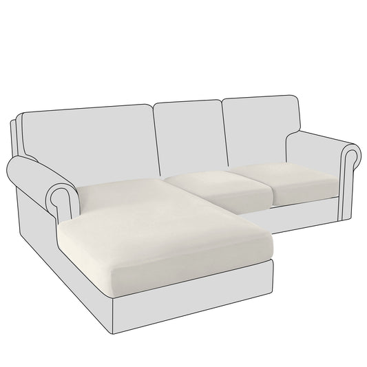 Smarcute 3 Pieces Sectional Sofa Couch L-Shape Lounge Cushion Seat Cover