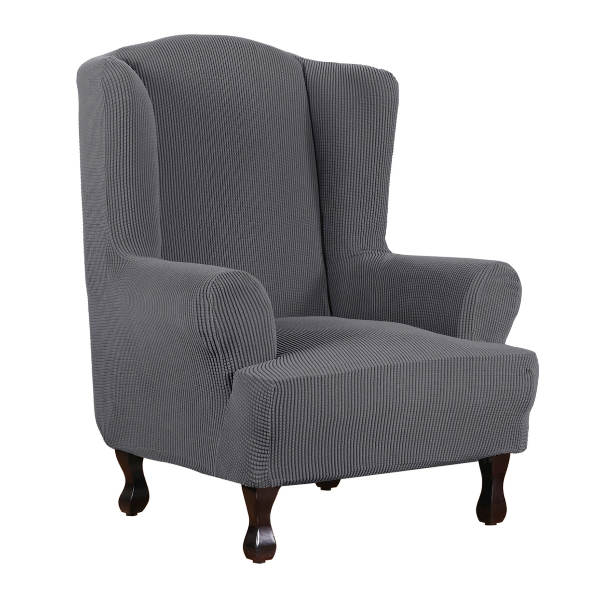 Smarcute Stretch Wing Chair Cover Non Slip Jacquard Fabric