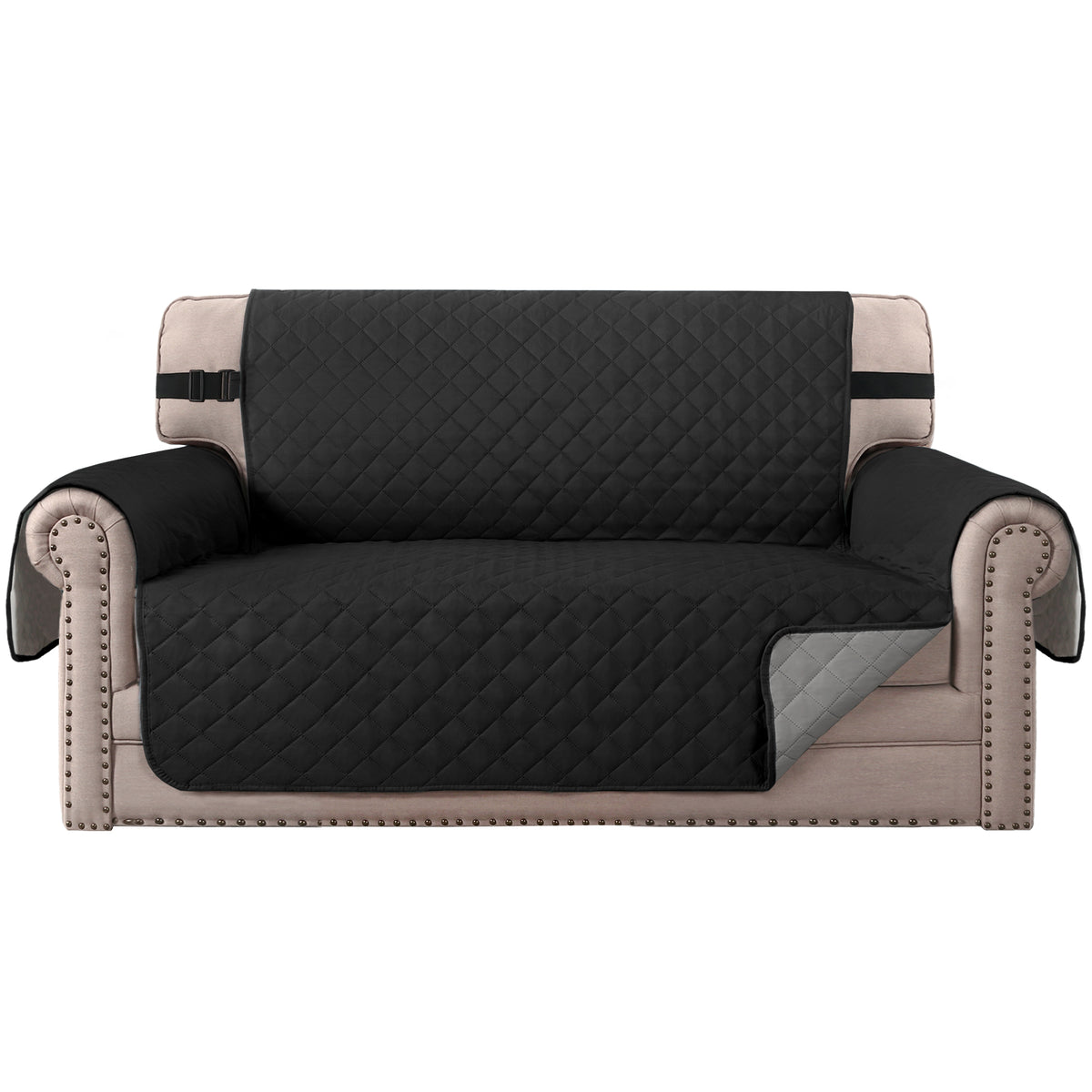 Smarcute 2 Seater Quilted Reversible Sofa Cushion with Straps