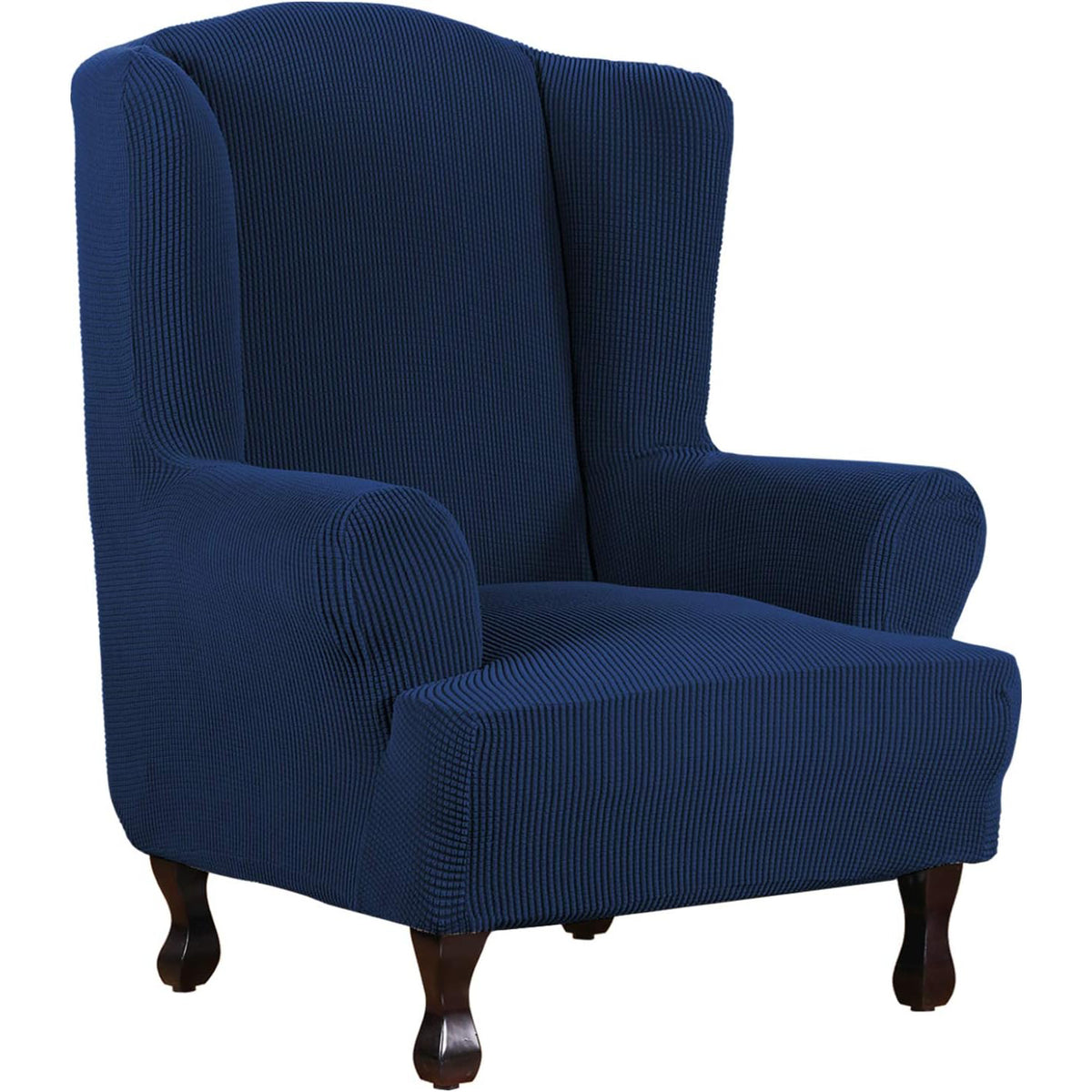 Smarcute Stretch Wing Chair Cover Non Slip Jacquard Fabric