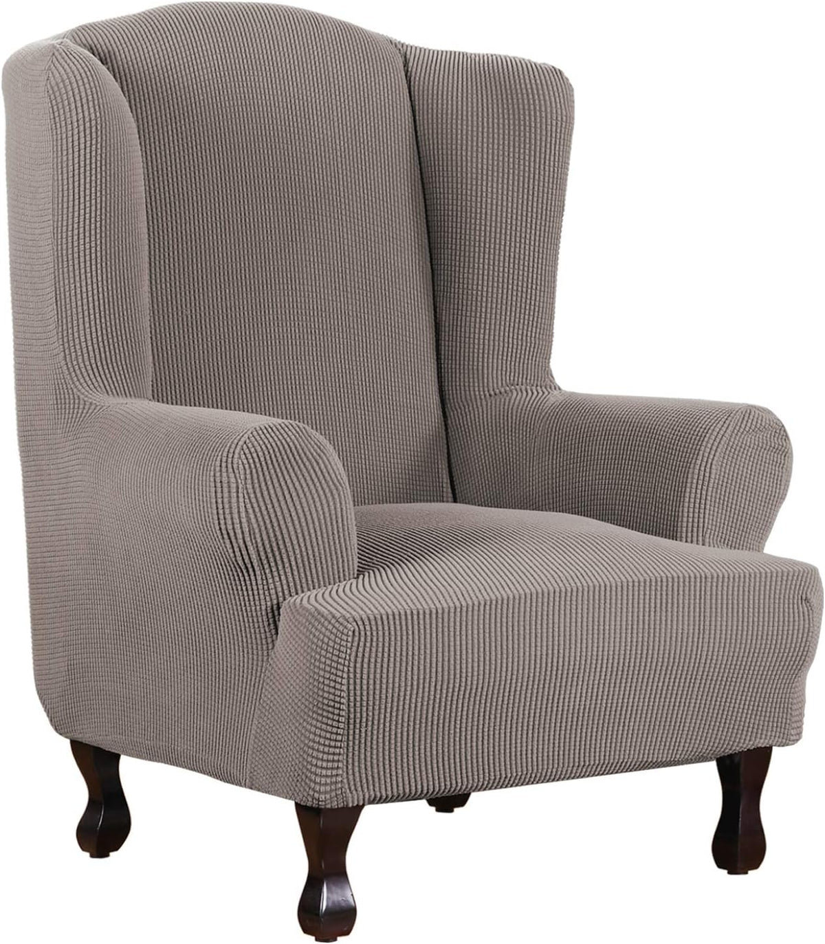 Smarcute Stretch Wing Chair Cover 1-Piece Non Slip Jacquard Fabric