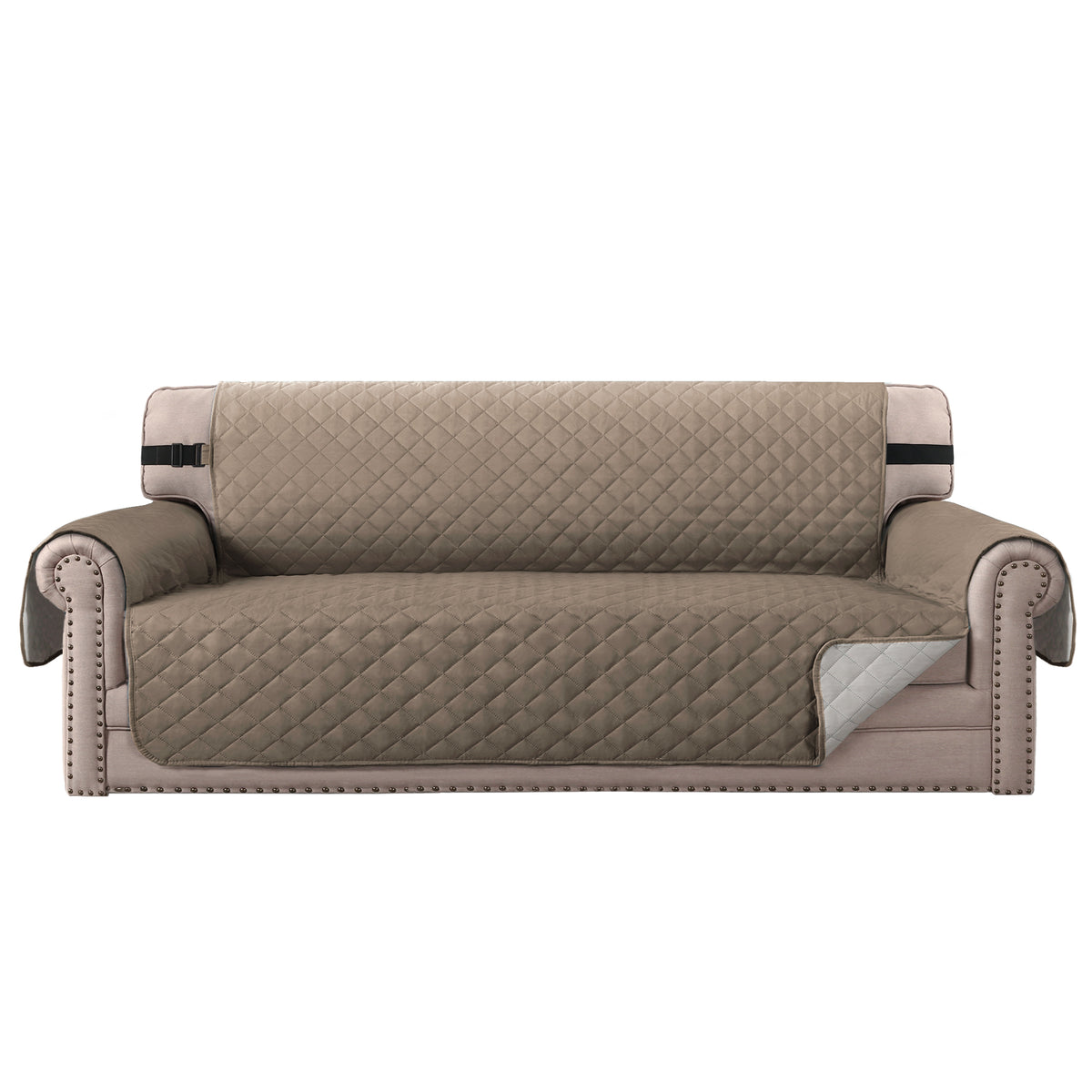 Smarcute 4 Seater Quilted Reversible Sofa Cushion with Straps