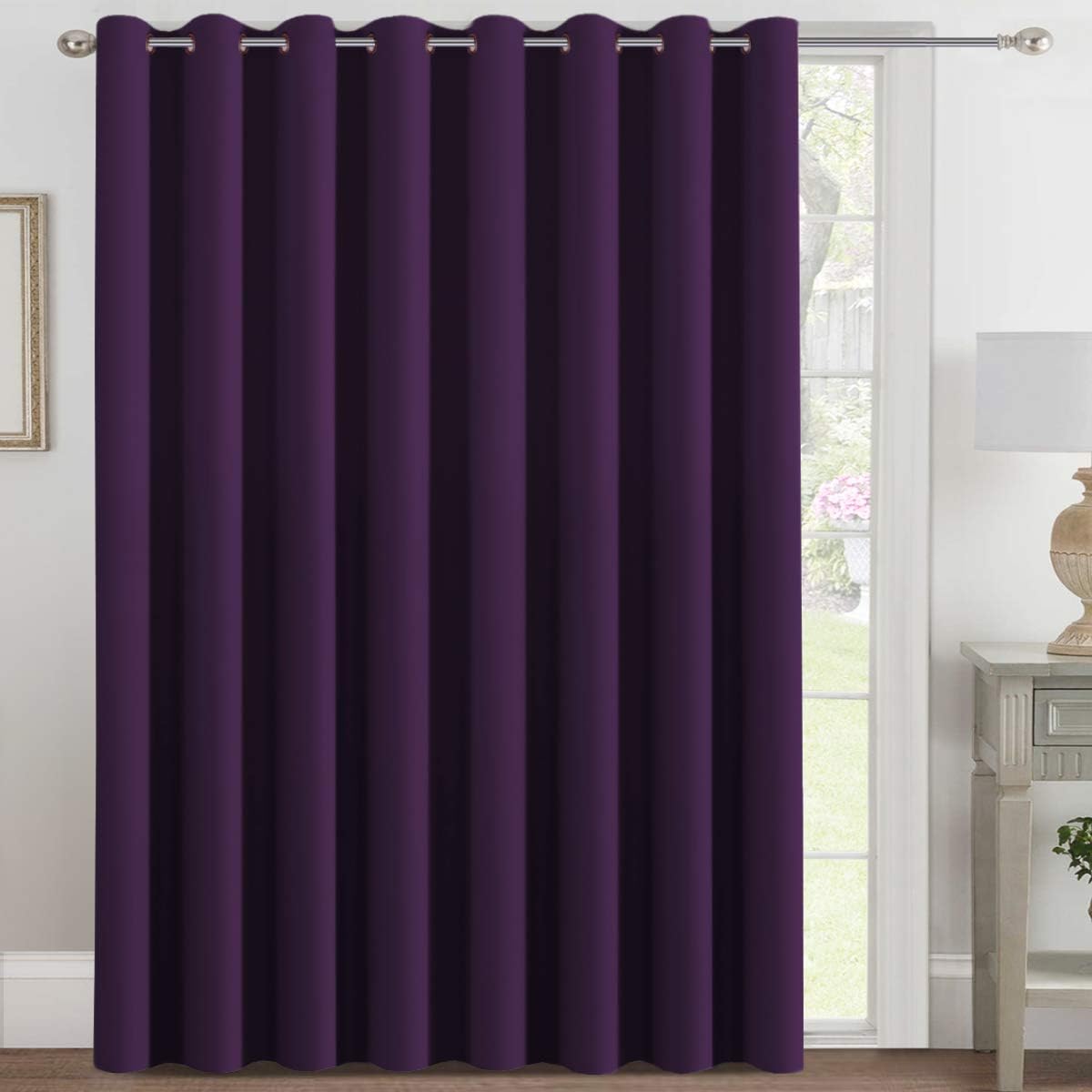 Smarcute Wide Blockout Grommet Solid Curtain - 254cm x 243cm