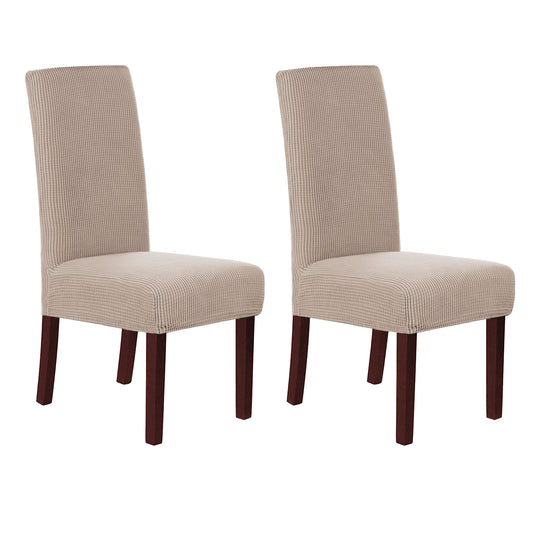 Smarcute Jacquard Stretch Removable Dining Chair Cover Set of 2