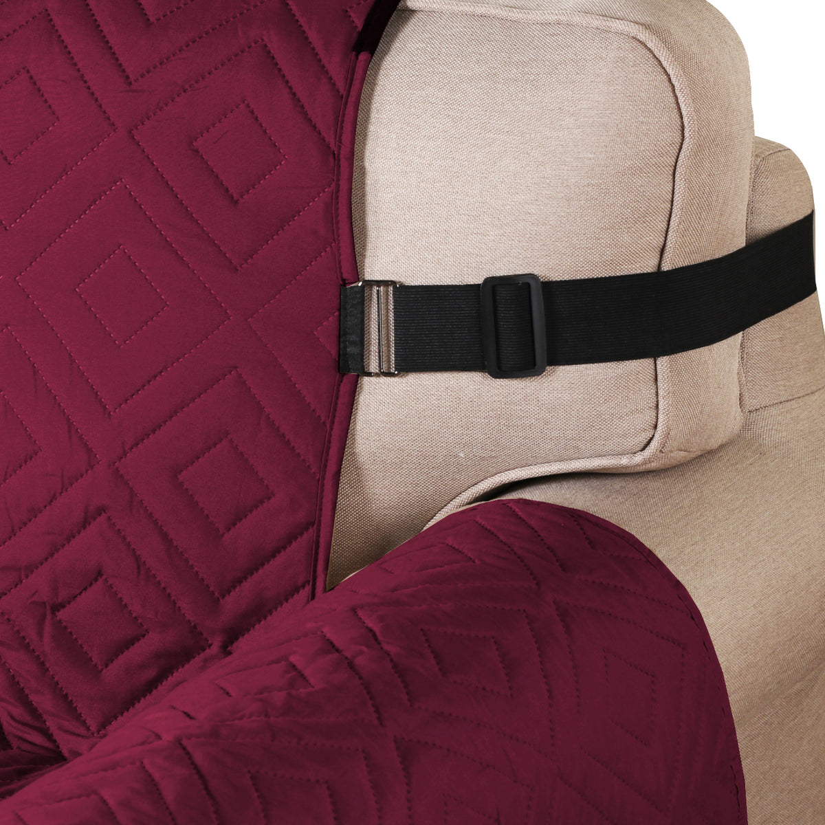 Smarcute 1 Seater Reversible Non-Slip Sofa Cushion with Straps