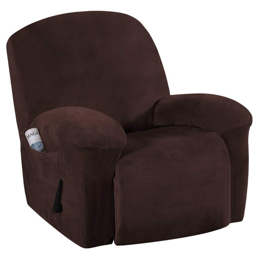 Smarcute Velvet Recliner Chair Cover Stretch Sofa Slipcover