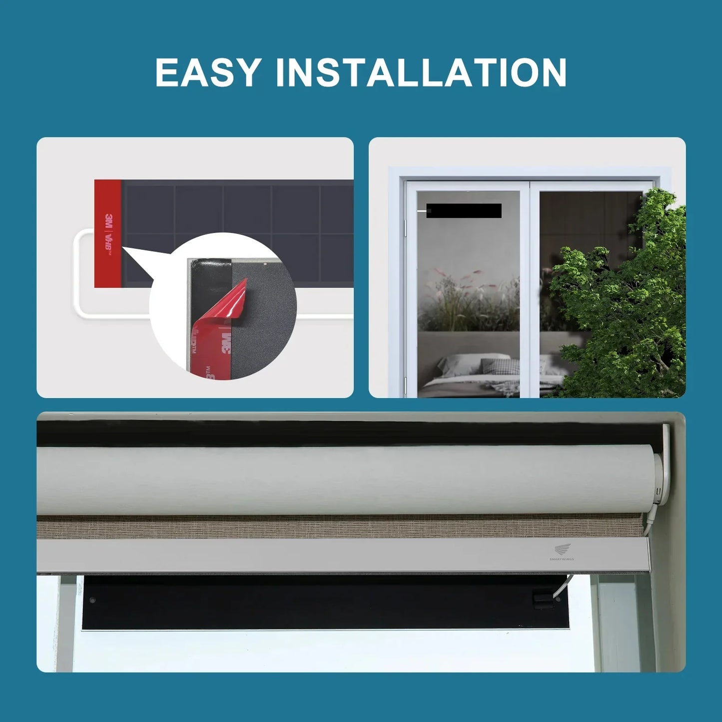 Motorized Roller Shades 100% Blackout Eclipse