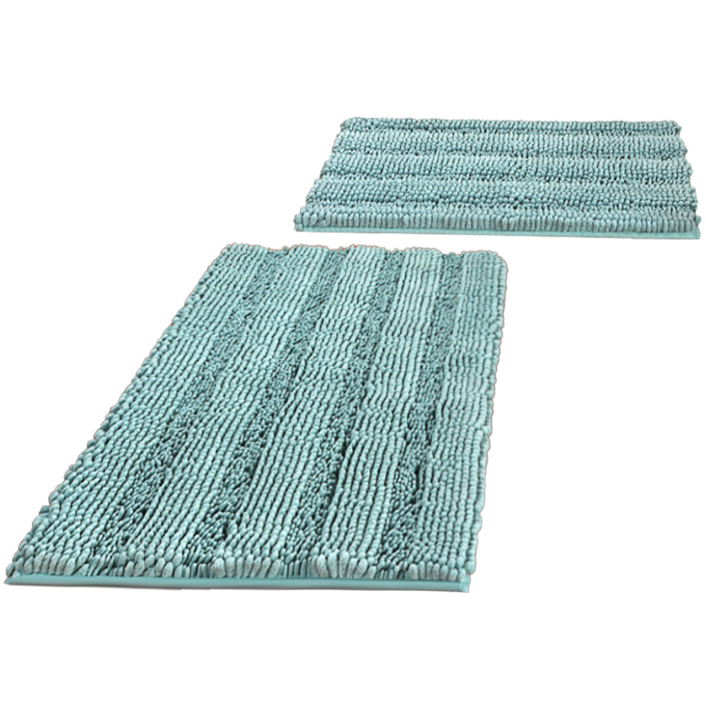 Smarcute Chenille Non-slip Bath Mat 2 Piece - 50x81cm & 43x61cm