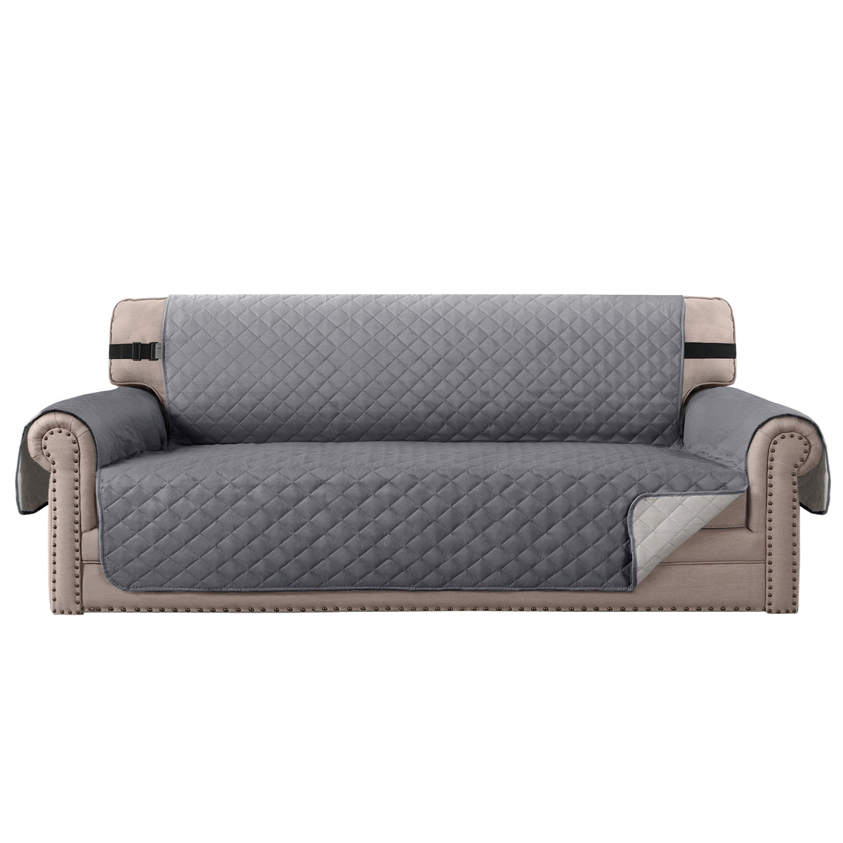 Smarcute 4 Seater Quilted Reversible Sofa Cushion with Straps