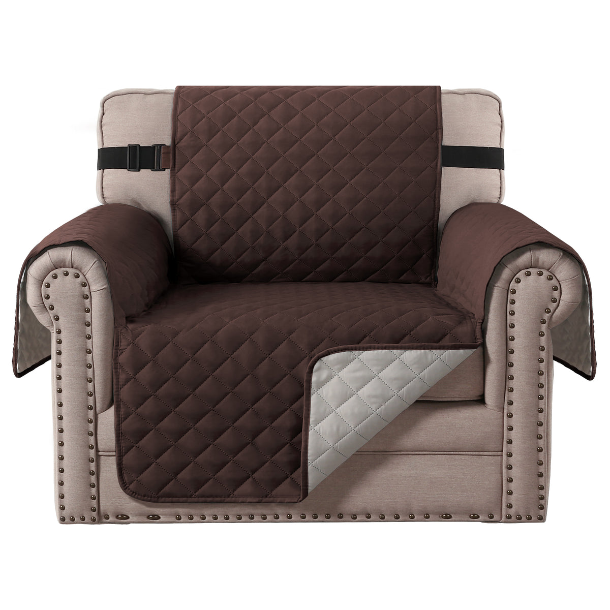 Smarcute 1 Seater Quilted Reversible Sofa Cushion with Straps