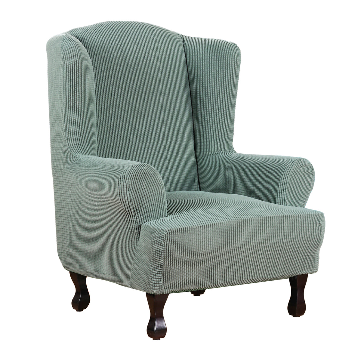 Smarcute Stretch Wing Chair Cover 1-Piece Non Slip Jacquard Fabric