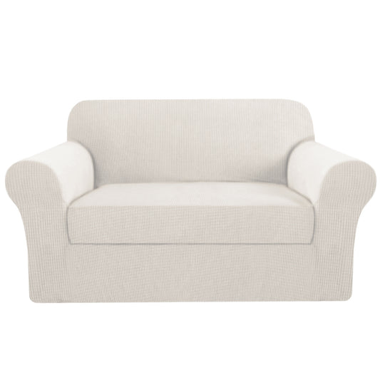 Smarcute 2 Seater 2-Piece Spandex Stretch Anti-Slip Sofa Cover