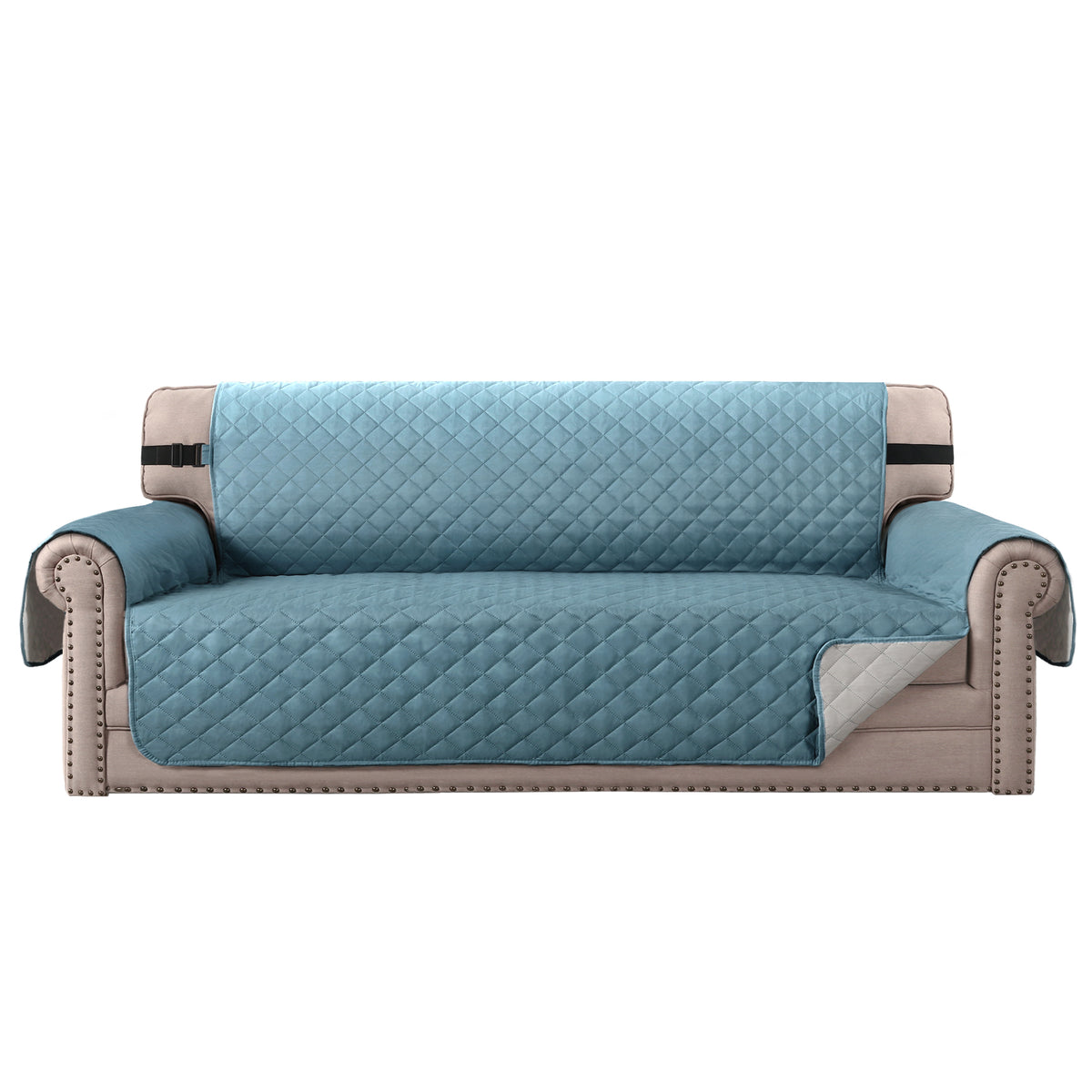 Smarcute 4 Seater Quilted Reversible Sofa Cushion with Straps