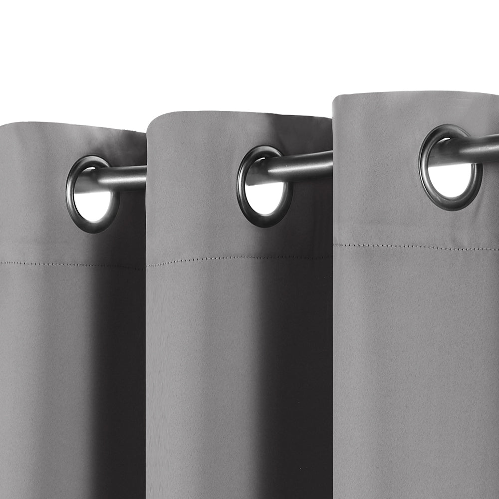 Smarcute Blockout Grommet Solid Curtain - 2X 132x213cm