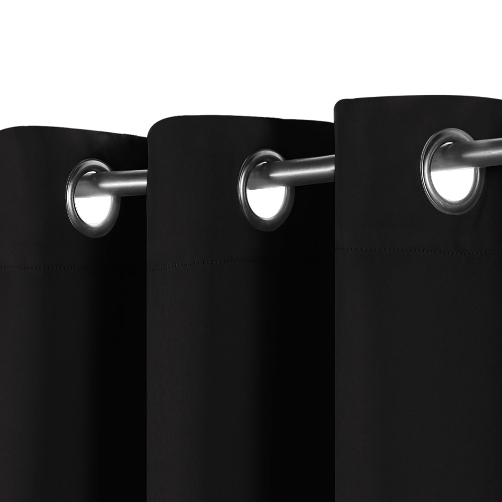 Smarcute Blockout Grommet Solid Curtain - 2X 132x183cm