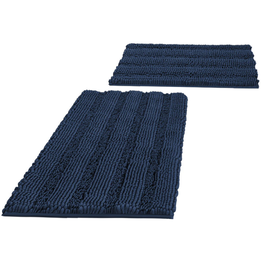 Smarcute Chenille Non-slip Bath Mat 2 Piece - 50x81cm & 43x61cm