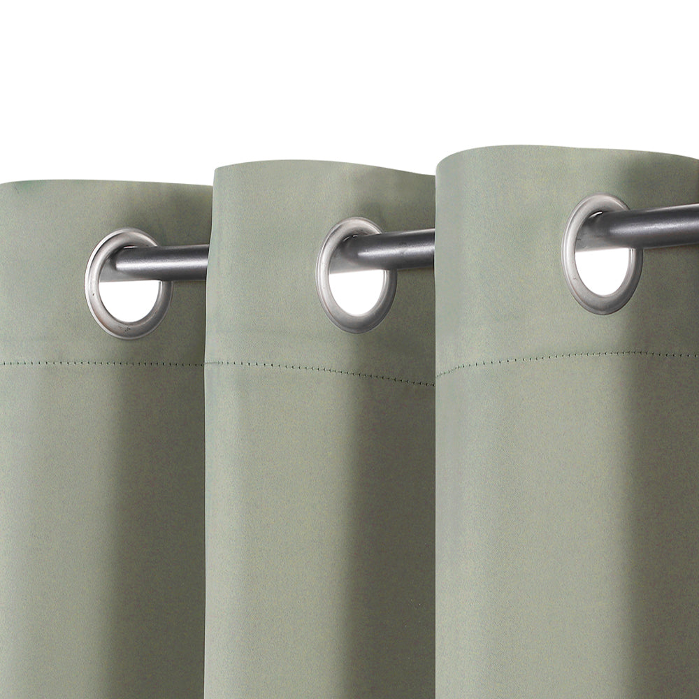 Smarcute Blockout Grommet Solid Curtain - 2X 132x183cm