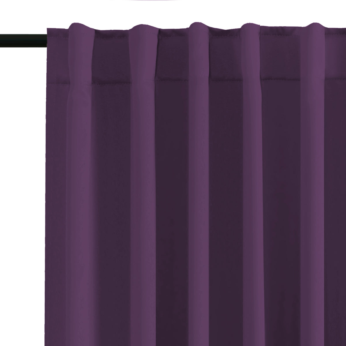 Smarcute Blockout Back Tab Solid Curtain - 2X 132x160cm