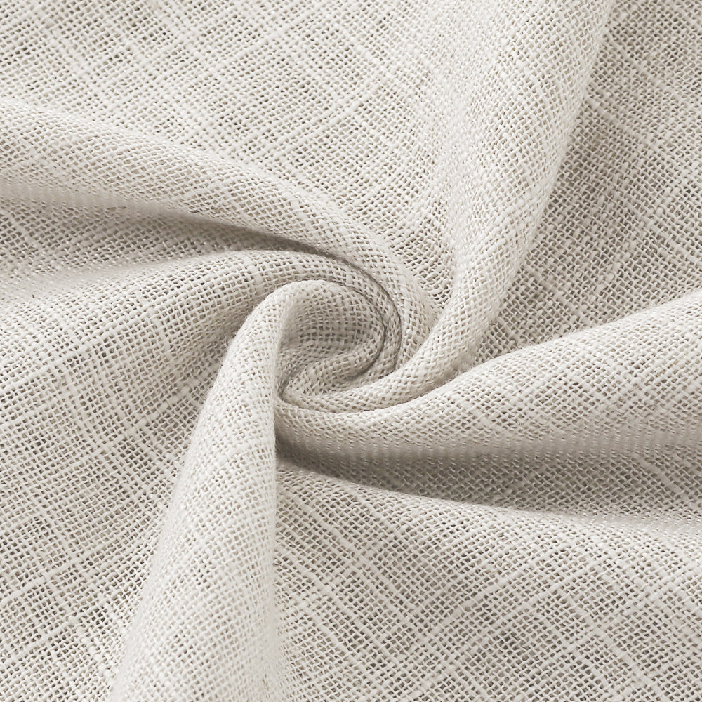 Smarcute Linen Textured Sheer Eyelet Curtain - 2X 132x243cm