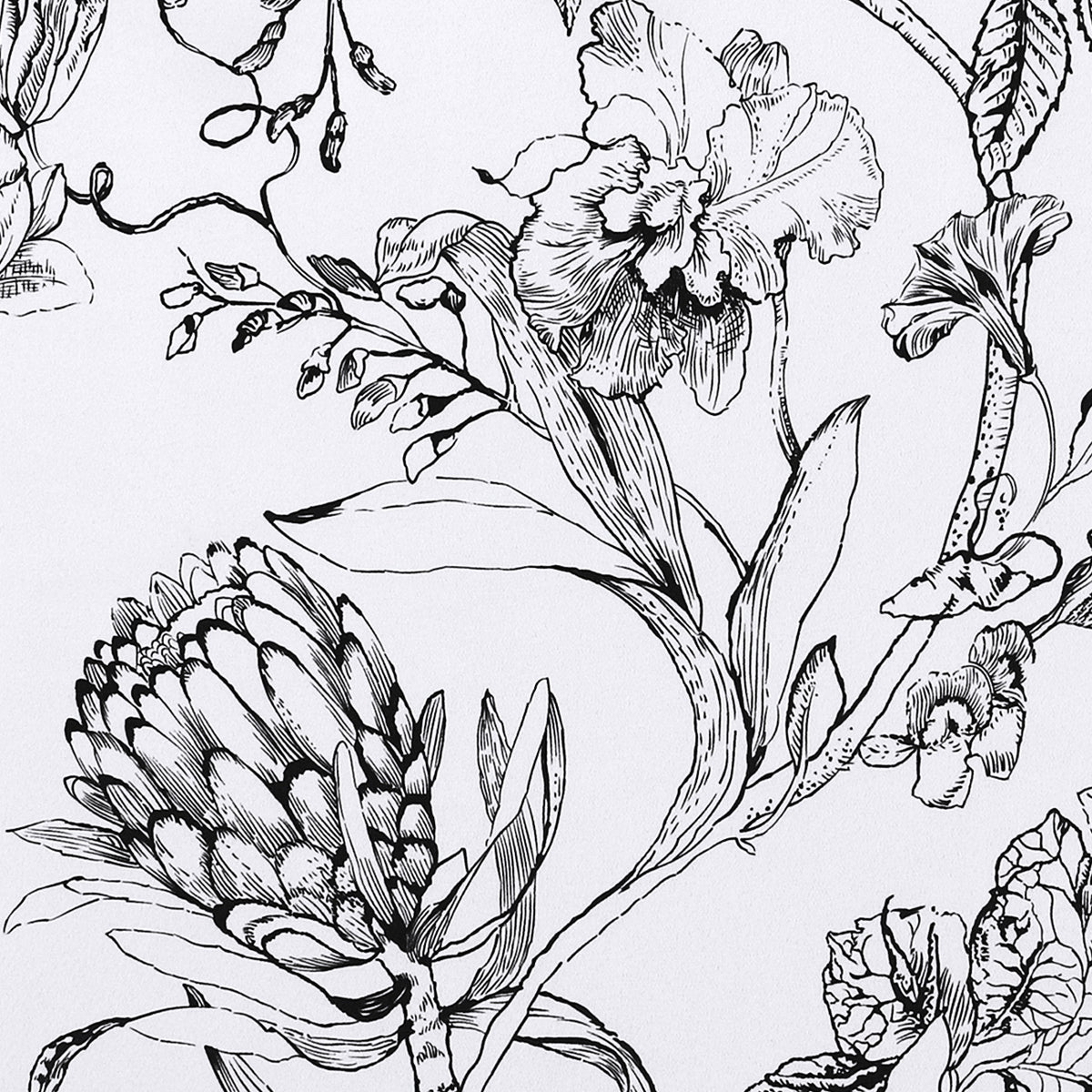 Smarcute Blockout Camellia Floral Grommet Curtain - 2X 132x160cm