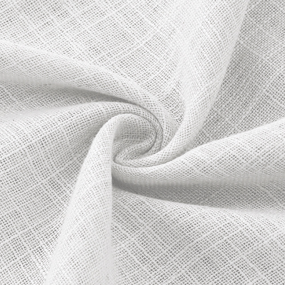 Smarcute Linen Textured Sheer Eyelet Curtain - 2X 132x213cm