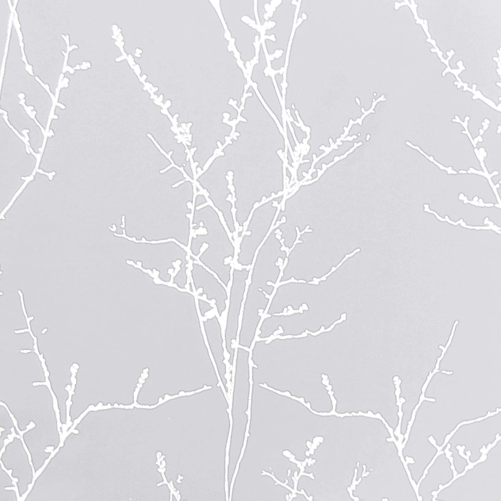 Smarcute Blockout Foil Print Twig Tree Grommet Curtain - 2X 132x213cm