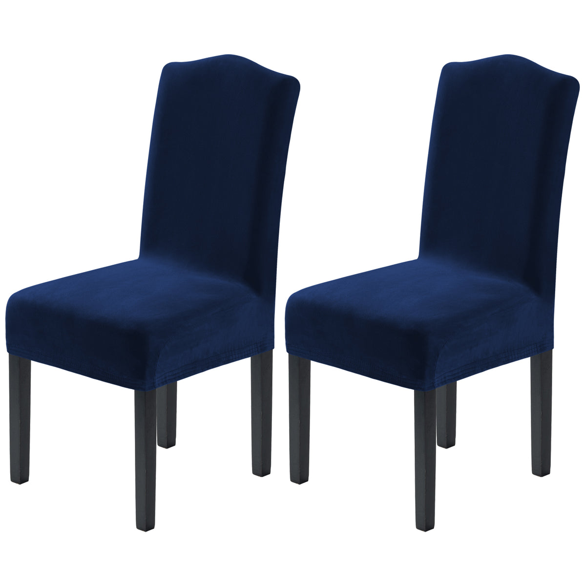 Smarcute Stretch Velvet Dining Chair Covers Set of 2 Furniture Protector
