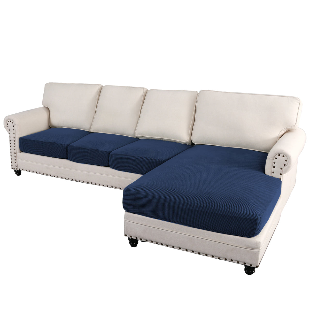 Smarcute L-shaped Sectional Sofa Covers Couch Lounge Cushion Cover